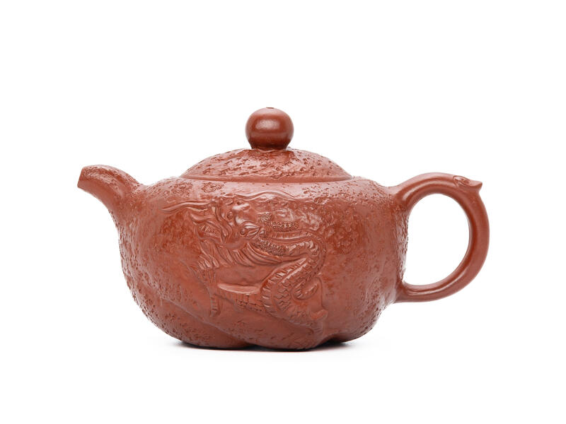 Чайник "Карп та Дракон", ісинська глина - 1