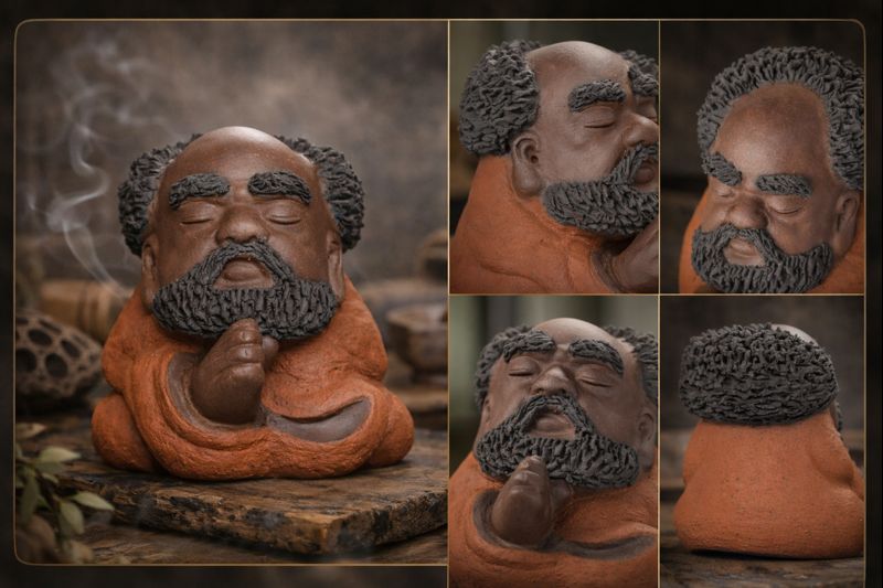 Чайна фігурка Бодхідхарма з іссинської глини