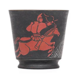 Пиала 50 мл «Всадник», керамика Цзяньшуй, мастер Чэнь Цимин