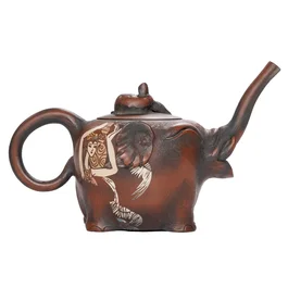 Чайник 260 мл "Щасливий слон" цзяньшуйська кераміка, робота майстра Чена