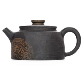 Чайник 190 мл "Вечное цветение", цзяньшуйская керамика, мастер Чэнь Цимин