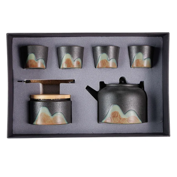 Чайный набор "Нефритовые горы", черный - 2