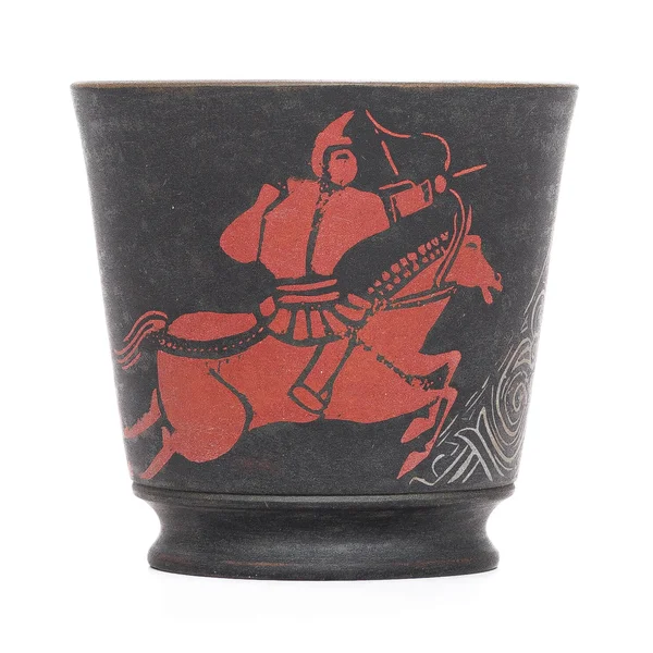 Піала 50 мл "Вершник", цзяньшуйська кераміка, майстер Чень Цімін - 1