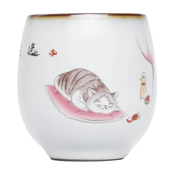 Піала "Котик з мандаринками", жуяо, шовкографія - 1