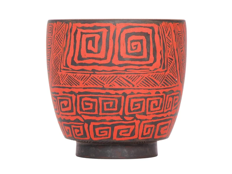 Піала 110 мл "Червоний Таоте", цзяньшуйська кераміка, майстер Нун Бінцзе - 2