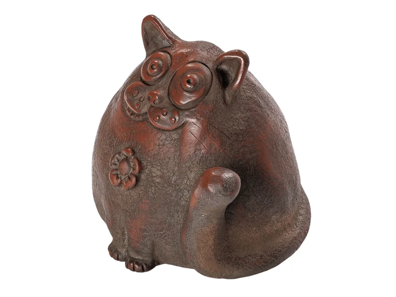 Фигурка "Кот Муркот", керамика Цзяньшуй, мастер Фэн Яо Чэнь - 3