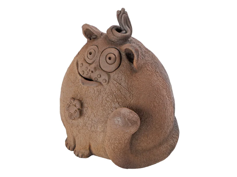 Фигурка "ЧафуКот", керамика Цзяньшуй, мастер Фэн Яо Чэнь - 3