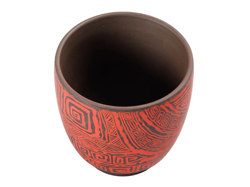 Піала 110 мл "Червоний Таоте", цзяньшуйська кераміка, майстер Нун Бінцзе - 3