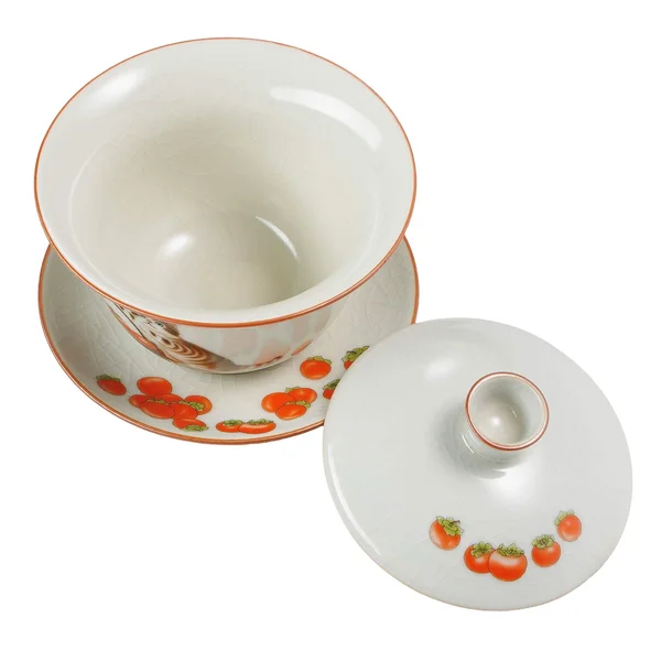 Гайвань 170 мл "Кіт і хурма", кераміка жуяо, шовкографія - 4