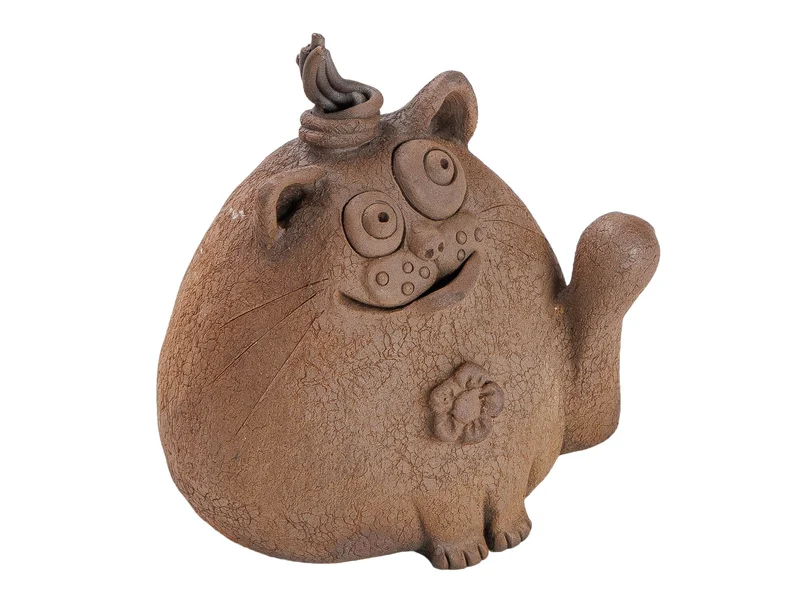 Фигурка "ЧафуКот", керамика Цзяньшуй, мастер Фэн Яо Чэнь - 4
