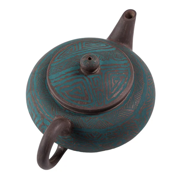 Чайник 100 мл "Бірюзовий тотем", цзяньшуйська кераміка, майстер Нун Бінцзе - 4