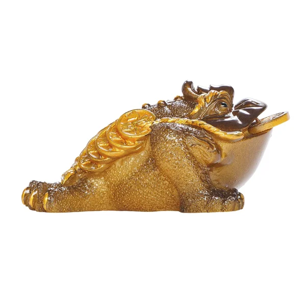 Чайна фігурка Золота жаба, що змінює колір (жовта) - 1