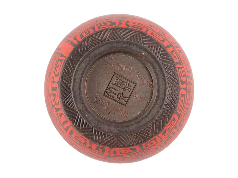 Піала 110 мл "Червоний Таоте", цзяньшуйська кераміка, майстер Нун Бінцзе - 6