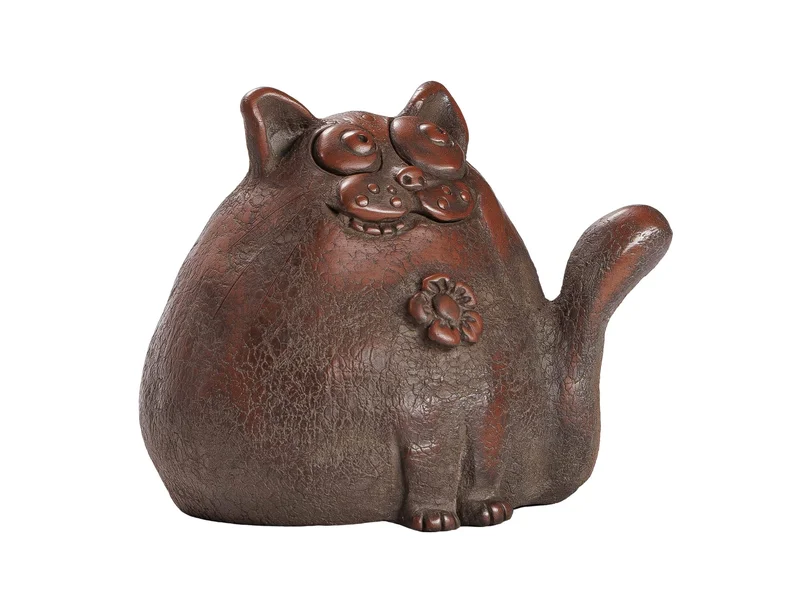 Фигурка "Кот Муркот", керамика Цзяньшуй, мастер Фэн Яо Чэнь - 7