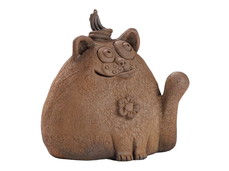 Фигурка "ЧафуКот", керамика Цзяньшуй, мастер Фэн Яо Чэнь - 7