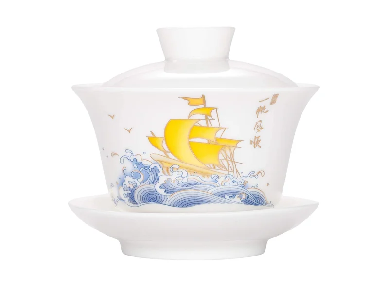 Гайвань 170 мл "Золотой парусник", фарфор - 1