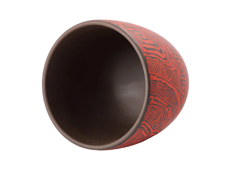 Піала 110 мл "Червоний Таоте", цзяньшуйська кераміка, майстер Нун Бінцзе - 10