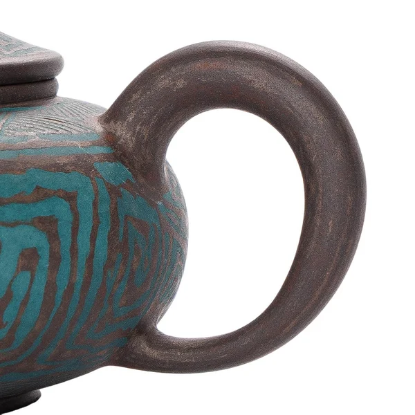 Чайник 100 мл "Бірюзовий тотем", цзяньшуйська кераміка, майстер Нун Бінцзе - 11