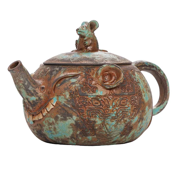 Чайник 180 мл "Химерний слон з мишею", цзяньшуйская керамика, майстер Фен Яо Чен - 3