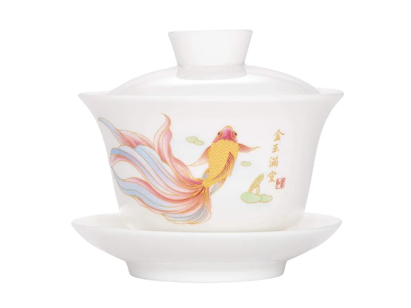 Гайвань 170 мл "Золотой поток", фарфор - 1