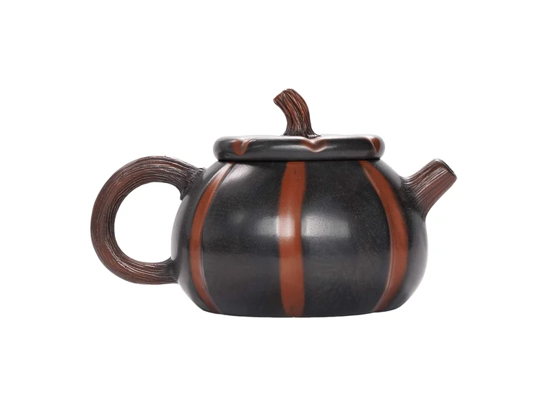 Чайник 95 мл "Гарбуз. Глибокий тон", цзяньшуйська кераміка, майстер Янь Сяосі - 2