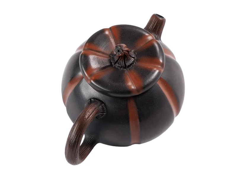 Чайник 95 мл "Гарбуз. Глибокий тон", цзяньшуйська кераміка, майстер Янь Сяосі - 4