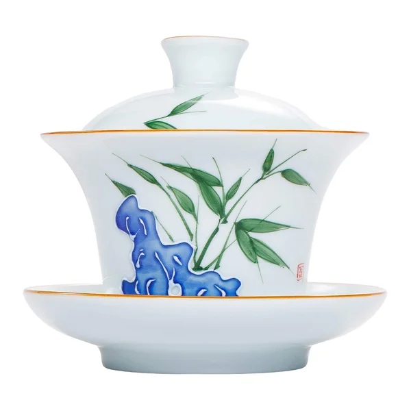 Гайвань с рельефным рисунком "Зеленый бамбук" - 1