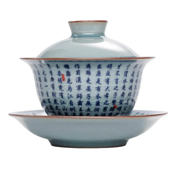 Гайвань 160 мл "Сутра серця", цинхуа, фарфор з Цзиндечжень - 3