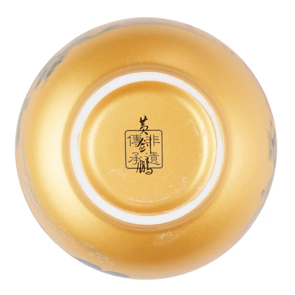 Піала 180 мл "Дев'ять коропів", кераміка, золотиста глазур - 7