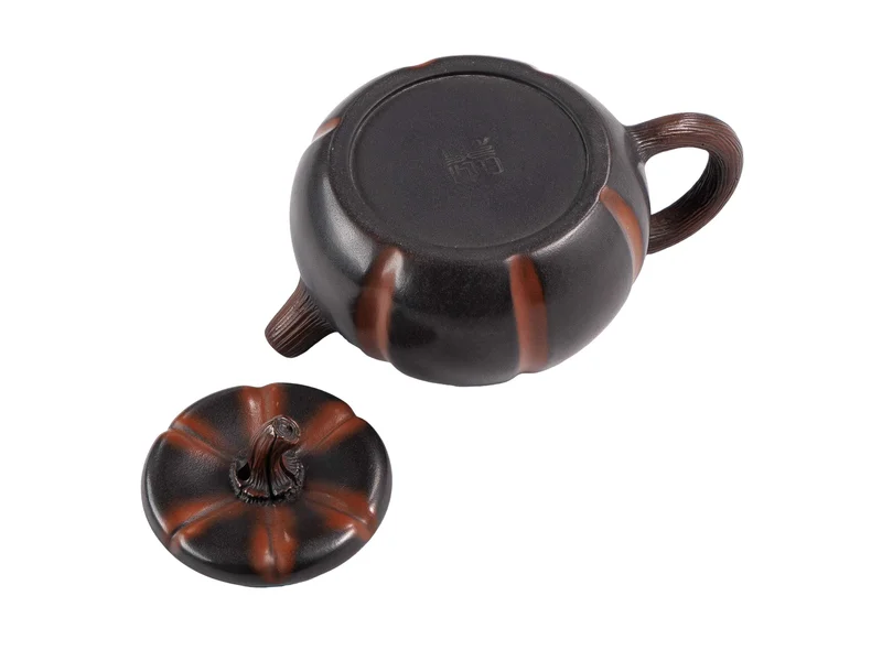 Чайник 95 мл "Гарбуз. Глибокий тон", цзяньшуйська кераміка, майстер Янь Сяосі - 9