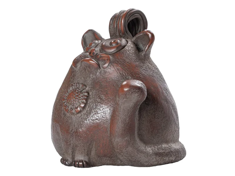 Фигурка "ЧасенКот", керамика Цзяньшуй, мастер Фэн Яо Чэнь - 6