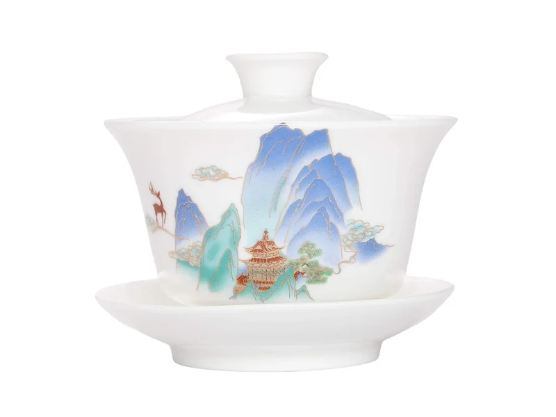 Гайвань 170 мл "Золотий олень" порцеляна - 1