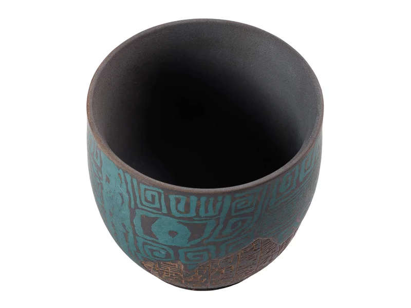 Пиала 100 мл "Бирюзовый Таоте", цзяньшуйская керамика, мастер Нун Бинцзе - 4