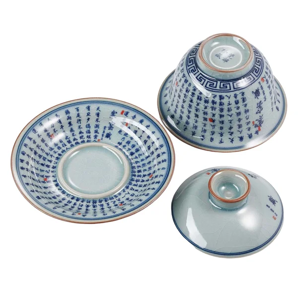 Гайвань 160 мл "Сутра серця", цинхуа, фарфор з Цзиндечжень - 9