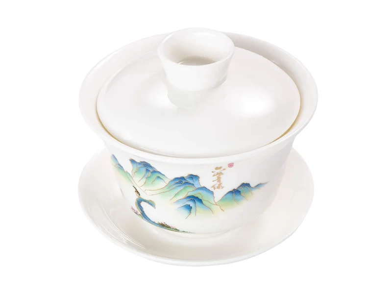 Гайвань 170 мл "Изумрудные склоны", фарфор - 2