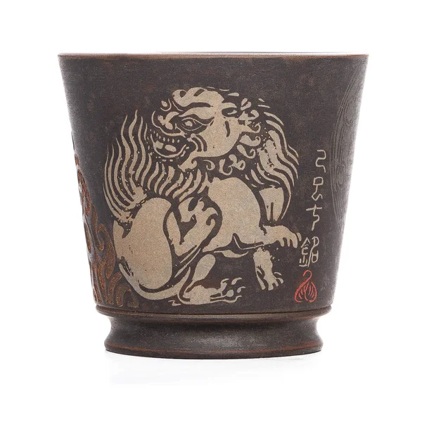 Піала 50 мл "Папуга", цзяньшуйська кераміка, майстер Чень Цімін - 3