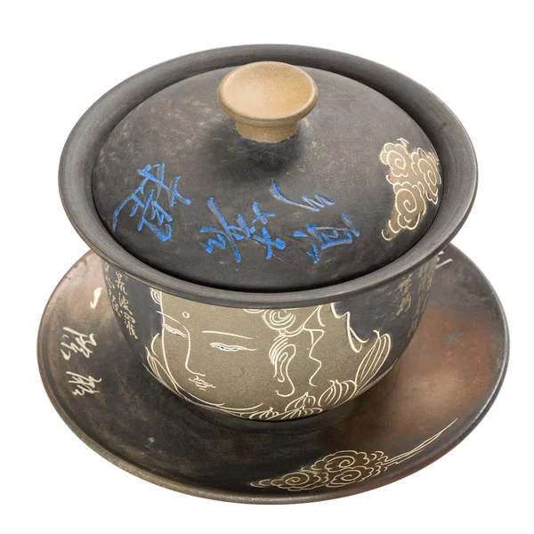 Гайвань 170 мл "Гуань Инь. Сутра Сердца", цзяньшуйская керамика, мастер Чжан Юэлун - 2