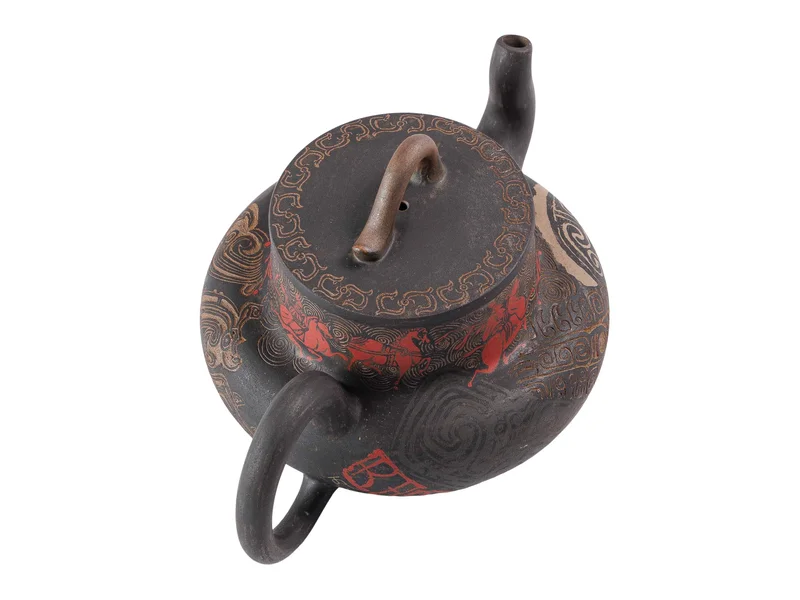 Чайник 160 мл "Полум’яний Фенікс", цзяньшуйська кераміка, майстер Чень Цімін - 4