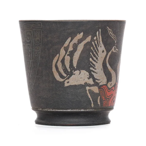 Пиала 50 мл «Мифический журавль», керамика Цзяньшуй, мастер Чэнь Цимин - 3