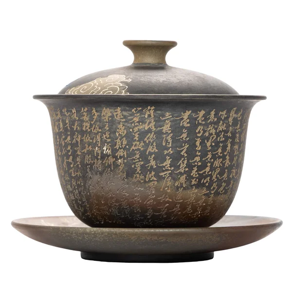 Гайвань 170 мл "Гуань Инь. Сутра Сердца", цзяньшуйская керамика, мастер Чжан Юэлун - 3