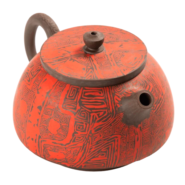 Чайник 230 мл "Червоний код давнини", цзяньшуйська кераміка, майстер Нун Бінцзе - 6
