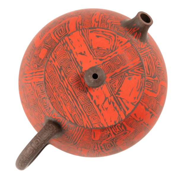 Чайник 230 мл "Червоний код давнини", цзяньшуйська кераміка, майстер Нун Бінцзе - 7