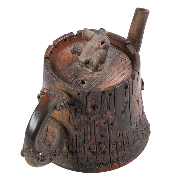 Чайник "Лис на старом пне", цзяньшуйская керамика, мастер Фэн Яо Чэн, 200 мл - 4