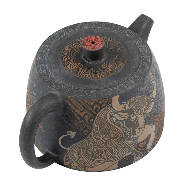 Чайник 160 мл "Дух Буйвола", цзяньшуйская керамика, мастер Чэнь Цимин - 4