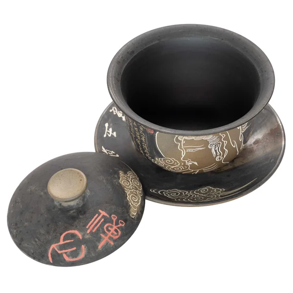 Гайвань 170 мл "Бодхидхарма. Сутра Сердца", цзяньшуйская керамика, мастер Чжан Юэлун - 2