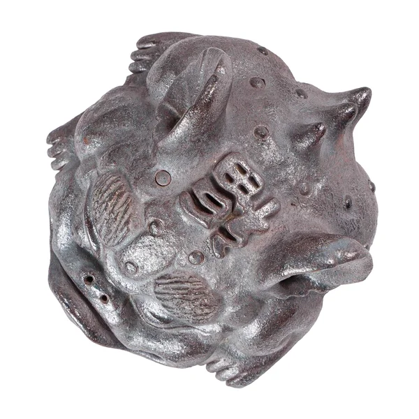 Фигурка "Жаба-дракон" (карбонизированная), цзяньшуйская керамика, мастер Фен Яо Чен - 5