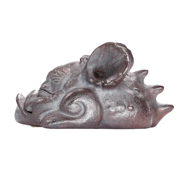 Фигурка "Жаба-дракон" (карбонизированная), цзяньшуйская керамика, мастер Фен Яо Чен - 8