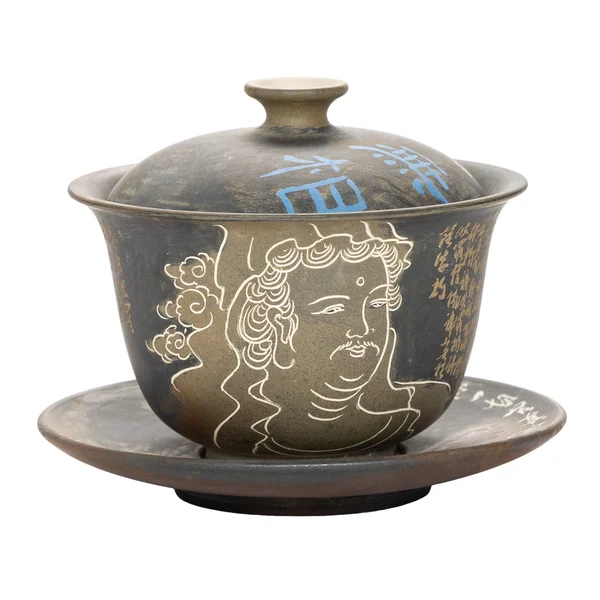 Гайвань 170 мл "Мудрець. Сутра Серця", цзяньшуйська кераміка, майстер Чжан Юелун - 3