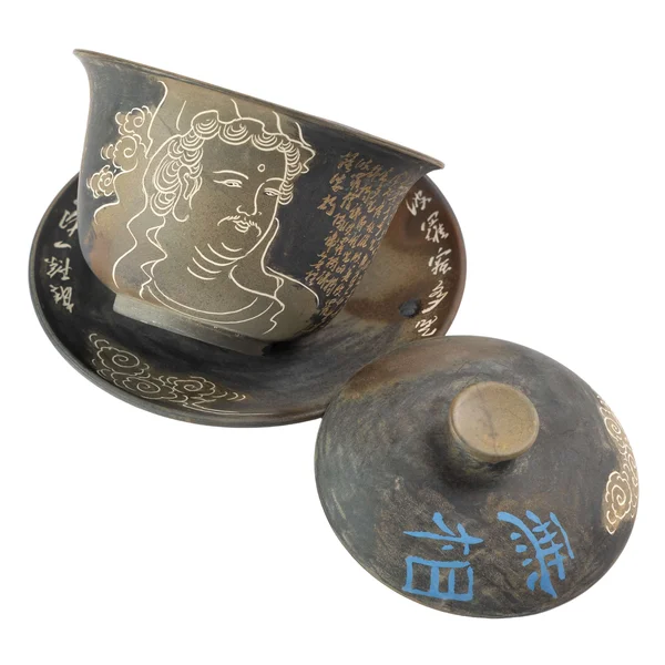 Гайвань 170 мл "Мудрець. Сутра Серця", цзяньшуйська кераміка, майстер Чжан Юелун - 9