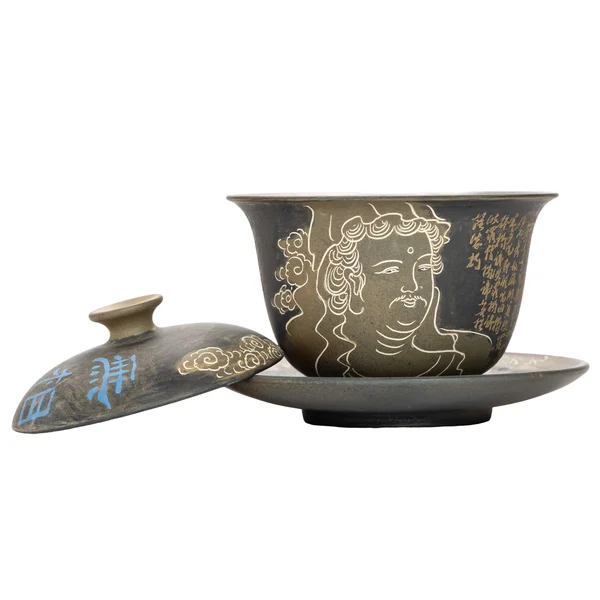 Гайвань 170 мл "Мудрець. Сутра Серця", цзяньшуйська кераміка, майстер Чжан Юелун - 10